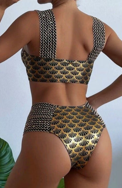 High Waist Bronze Bikini