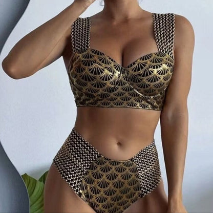 High Waist Bronze Bikini